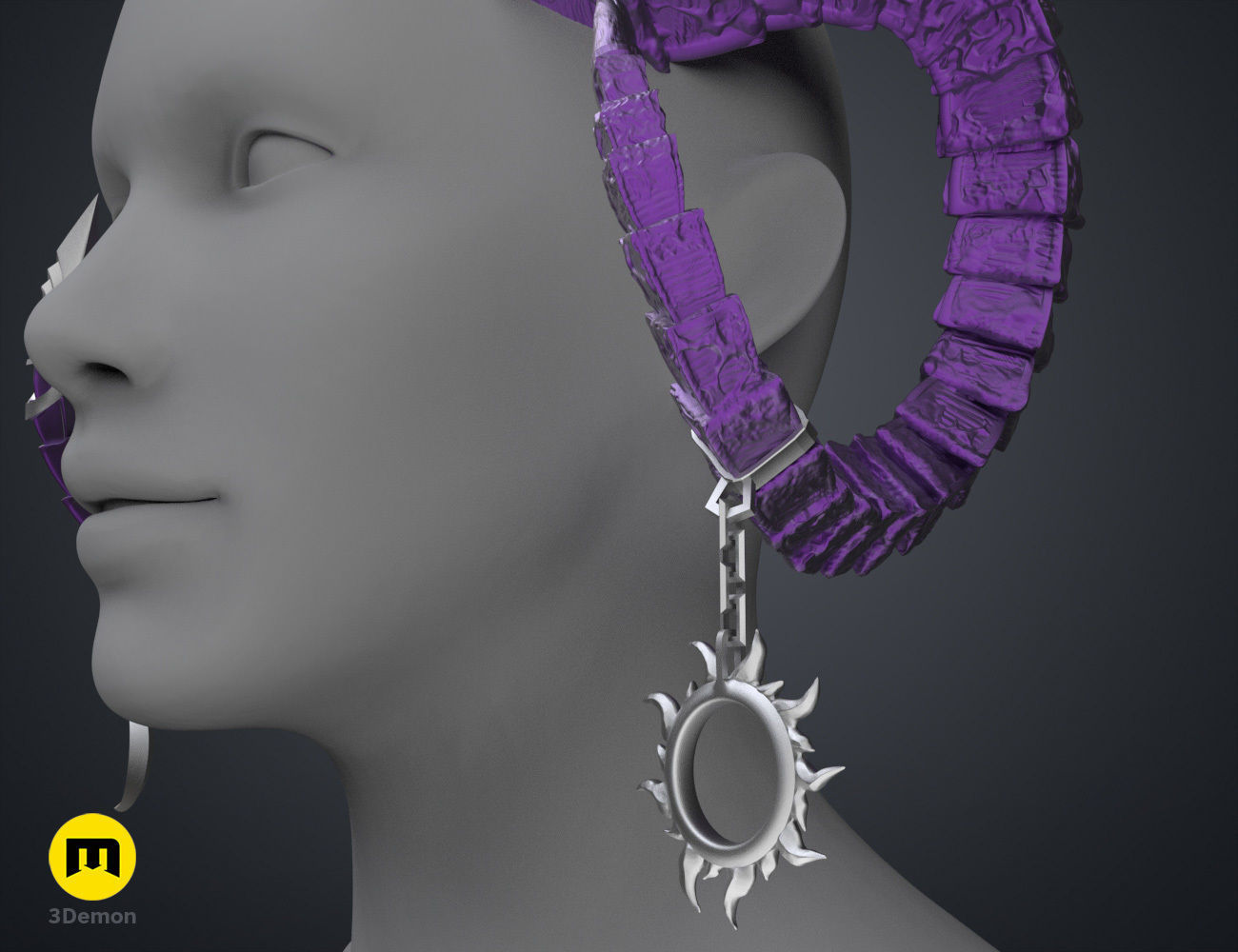 Lucien Tavelle Horns - Critical Role 3D print model_3