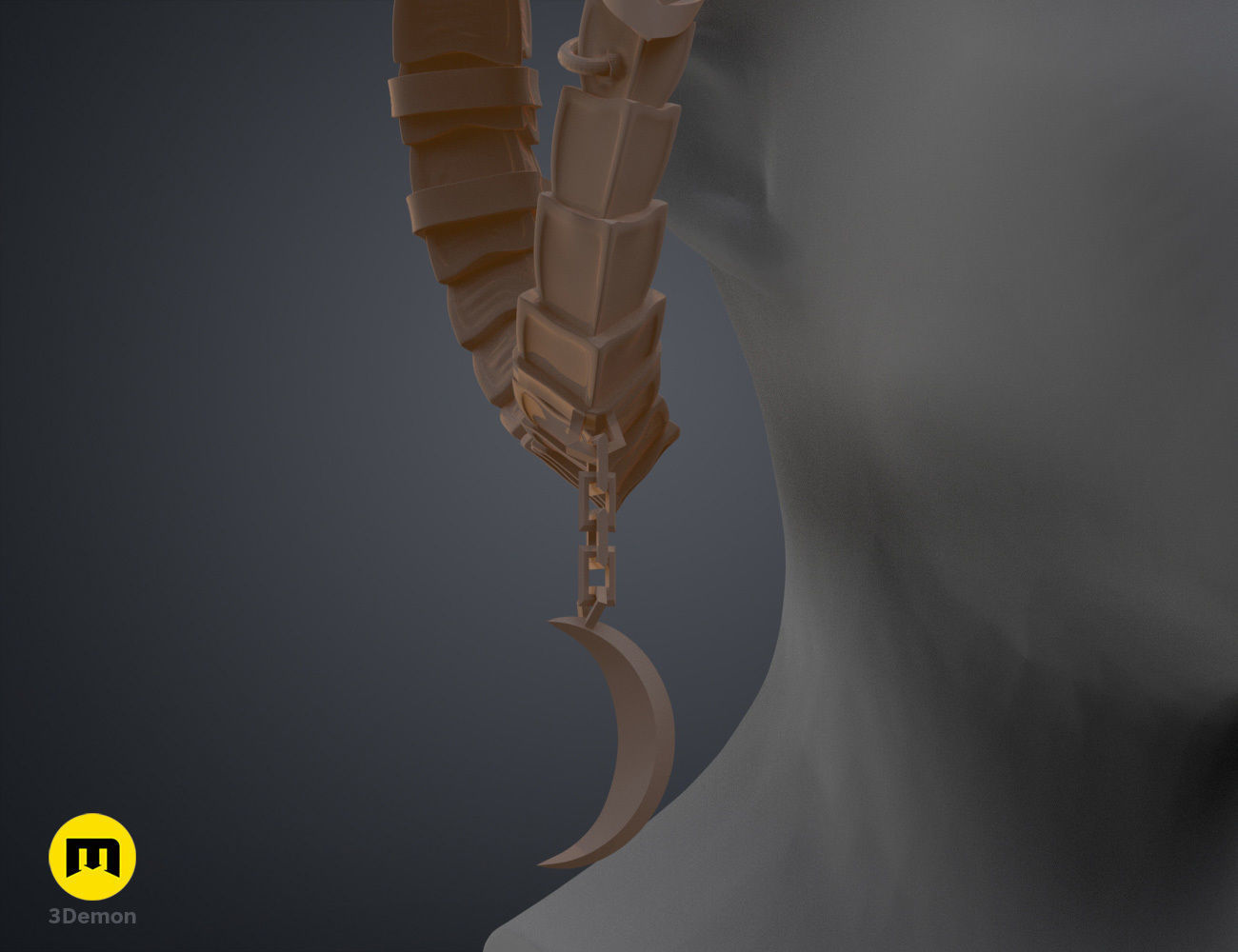 Lucien Tavelle Horns - Critical Role 3D print model_8