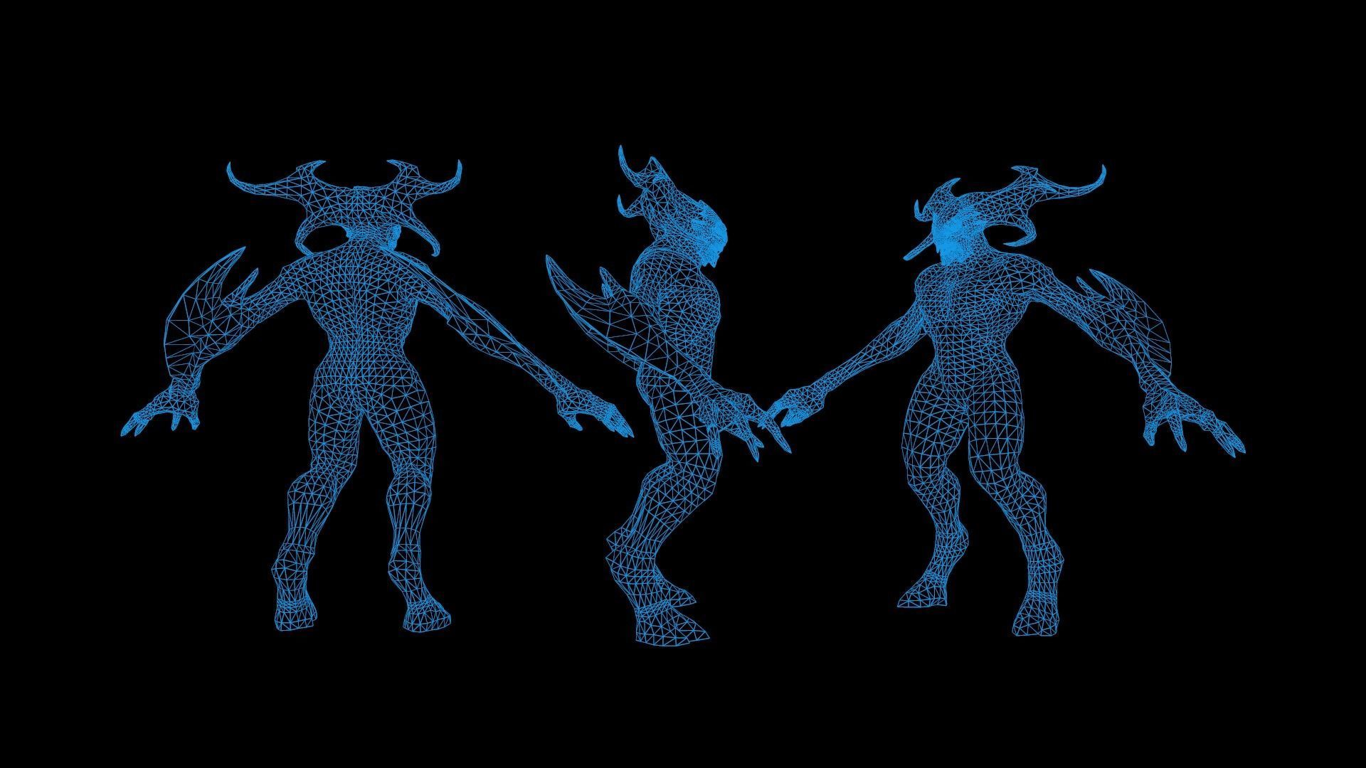 Demon Character 2 Low-poly 3D model_10