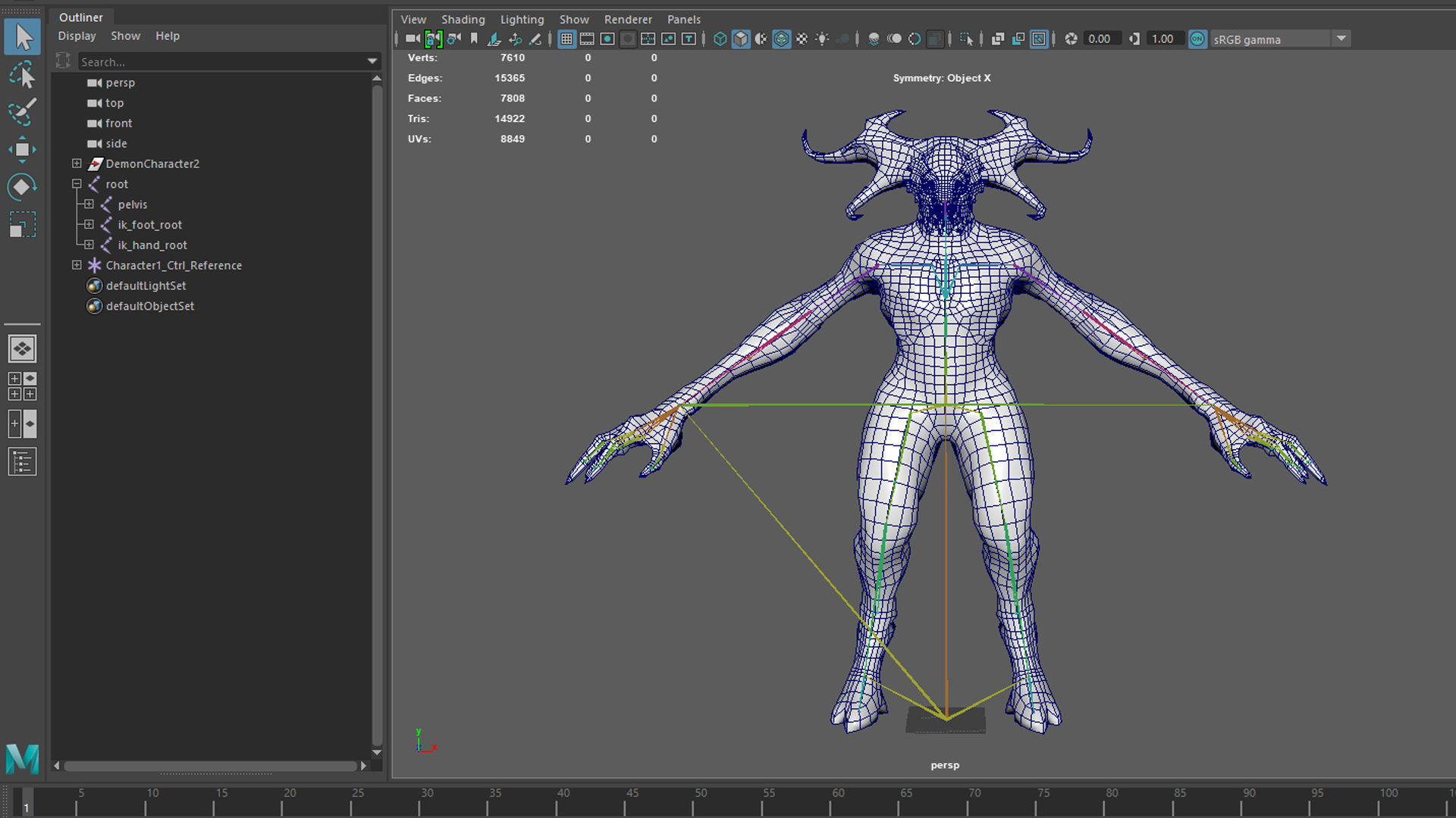 Demon Character 2 Low-poly 3D model_29