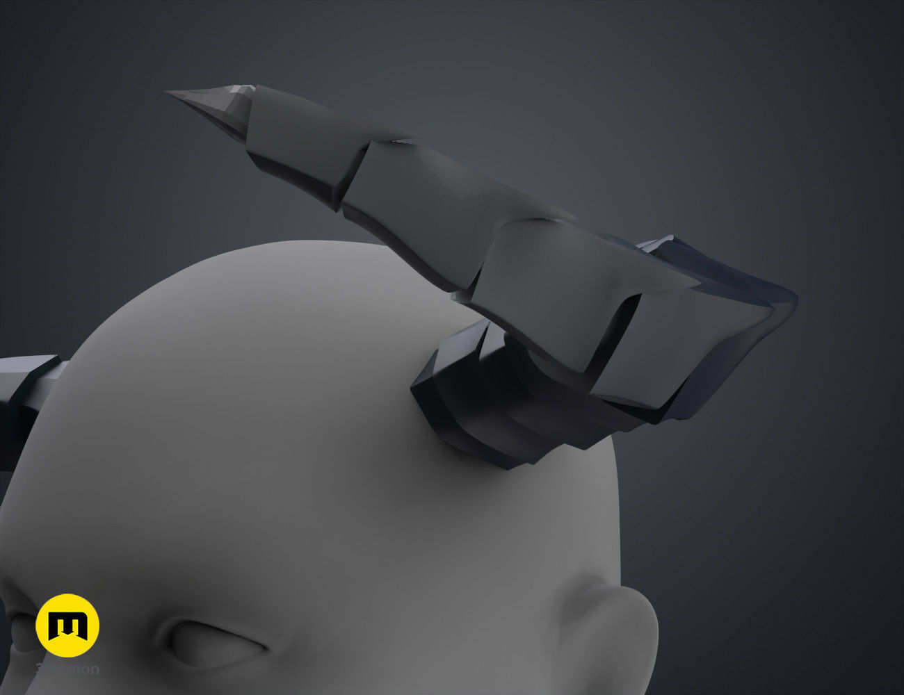 Dragon-Like Horns 3D print model_3