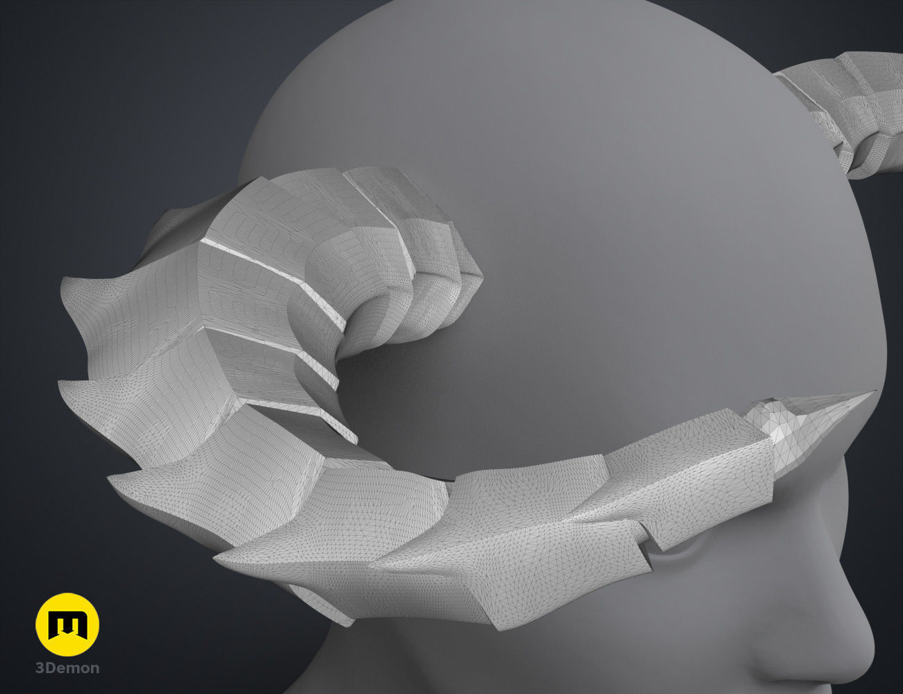 Dragon-Like Horns 3D print model_10