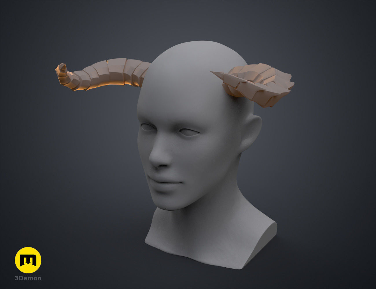 Dragon-Like Horns 3D print model_7