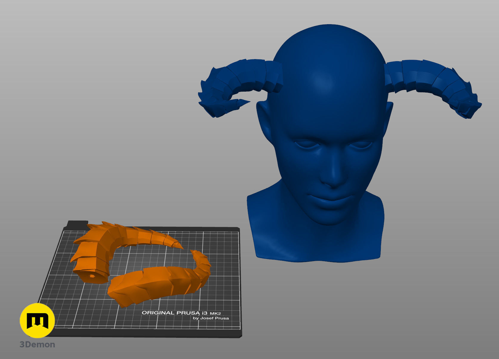 Dragon-Like Horns 3D print model_6