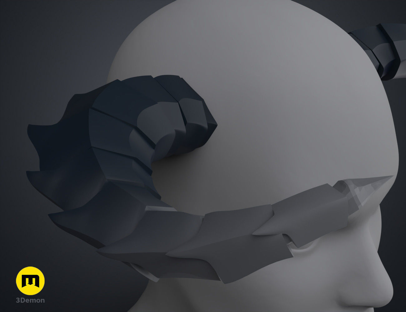 Dragon-Like Horns 3D print model_2