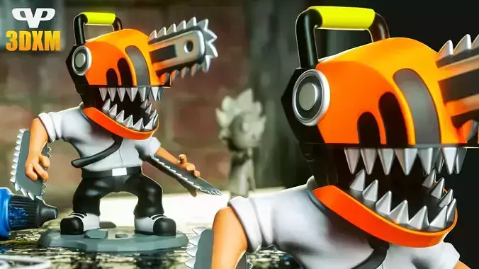 Chainsaw Man Chibi STL for 3D Printing