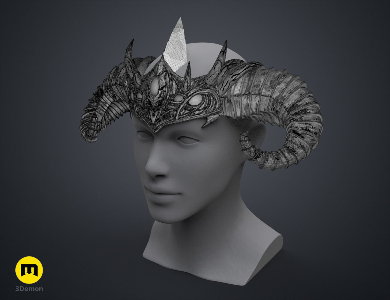 Asmodeus Horns - Critical Role 3D print model_8