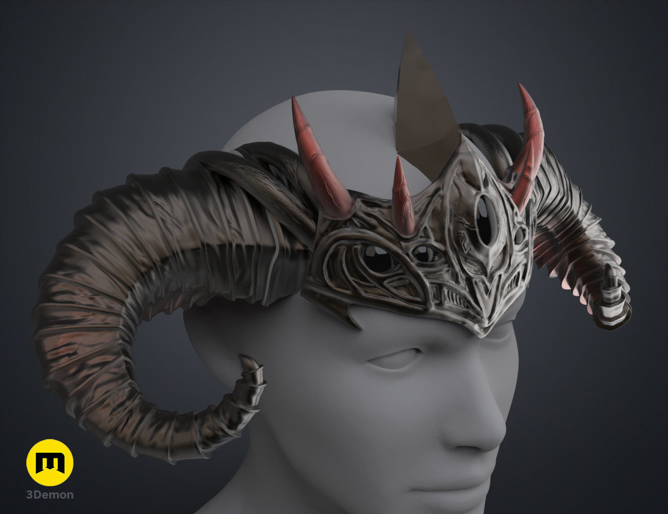 Asmodeus Horns - Critical Role 3D print model_1