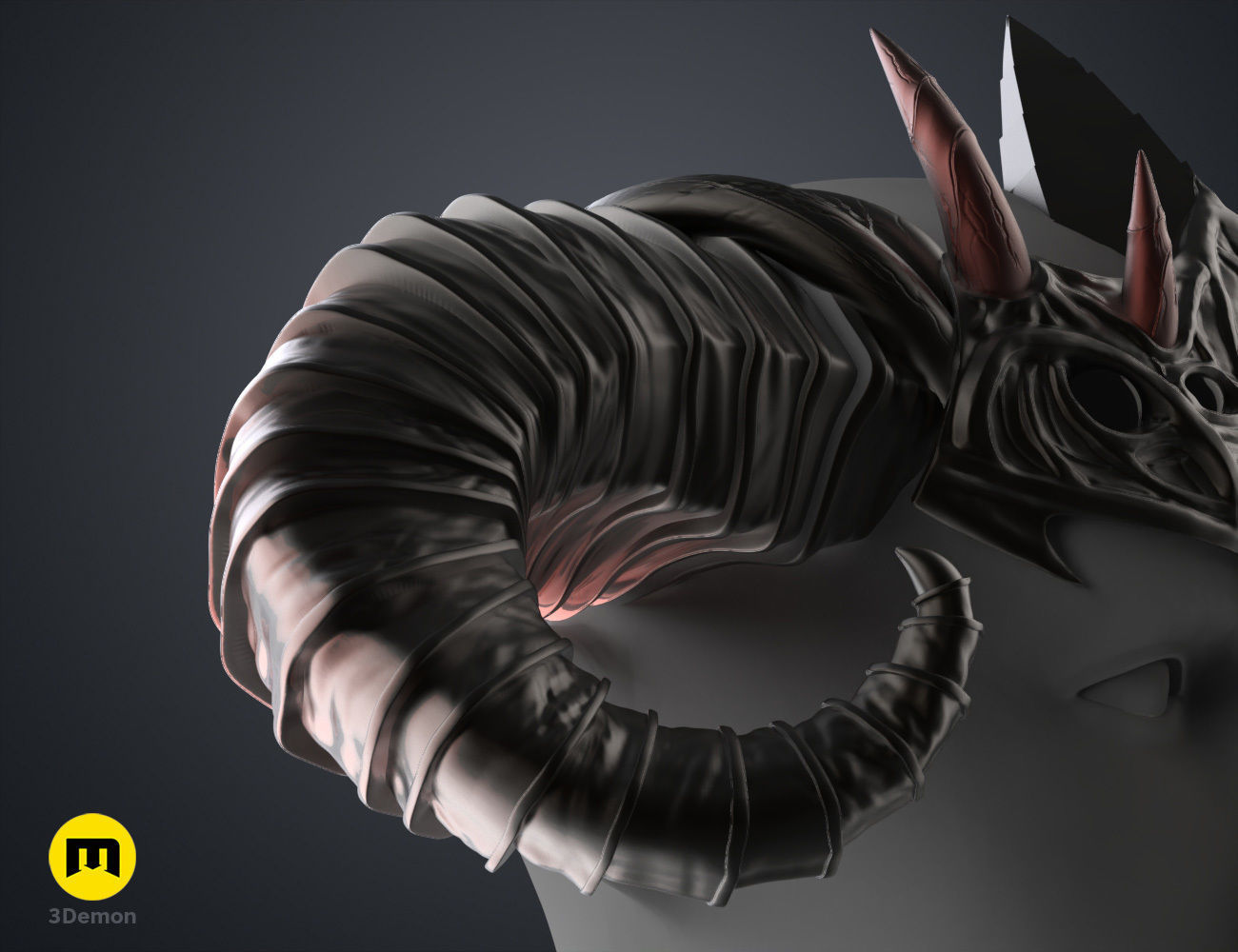 Asmodeus Horns - Critical Role 3D print model_4
