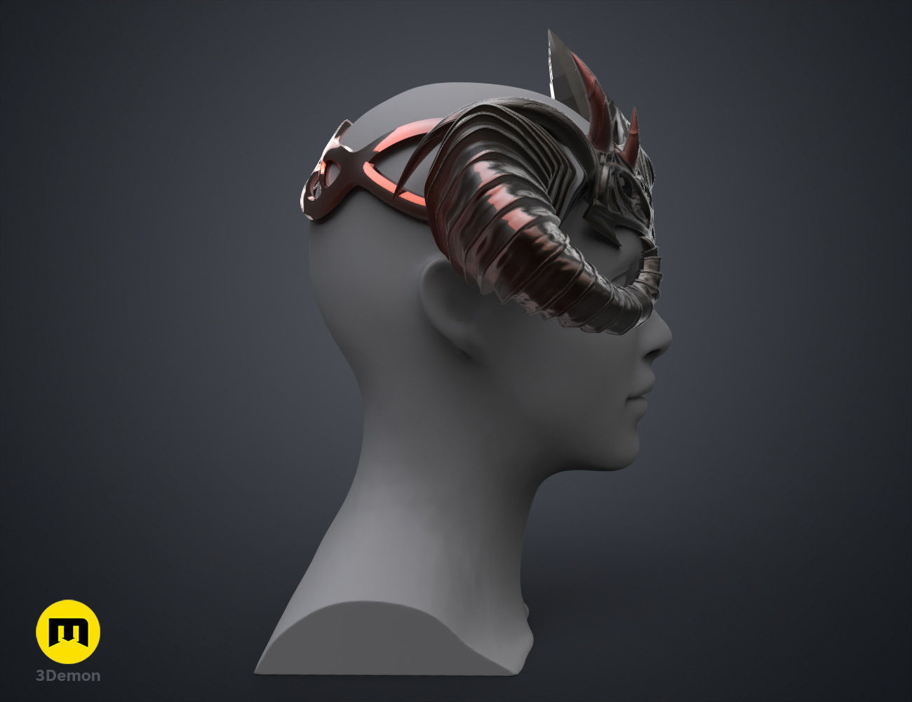Asmodeus Horns - Critical Role 3D print model_2