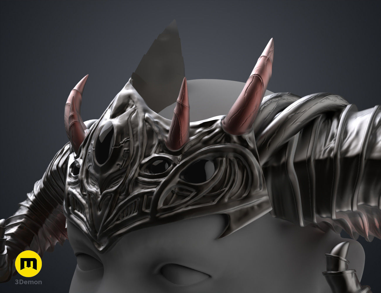 Asmodeus Horns - Critical Role 3D print model_3