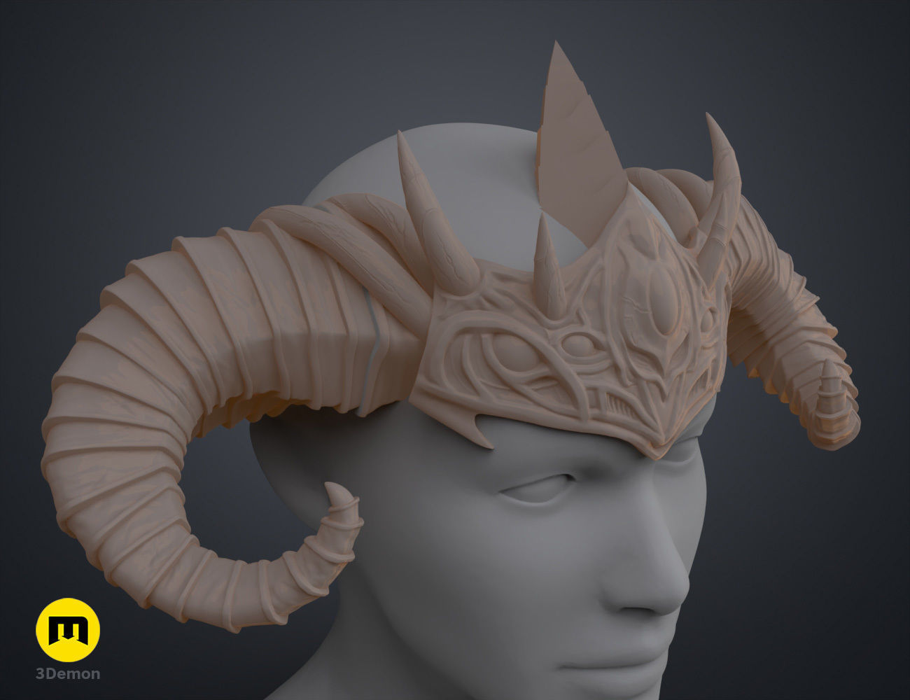 Asmodeus Horns - Critical Role 3D print model_9