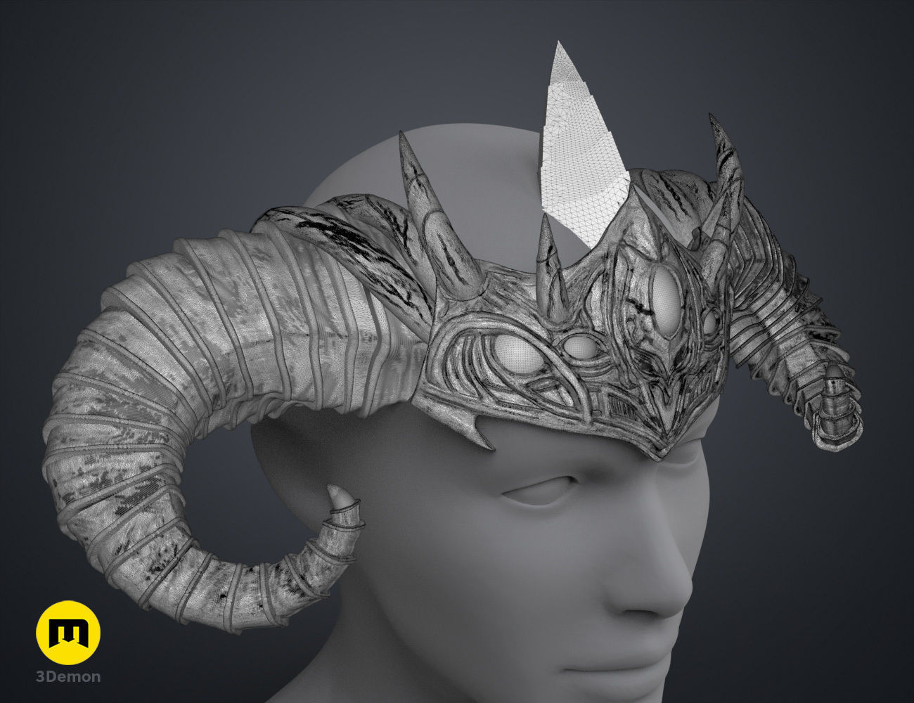 Asmodeus Horns - Critical Role 3D print model_10