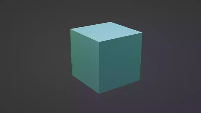Low poly default scalable cube