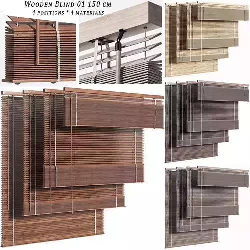 Wooden Blind 01 150 cm