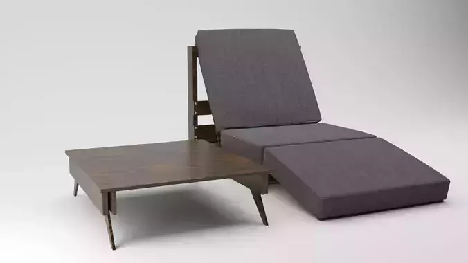 Outdoor Furniture Low-poly 3D model