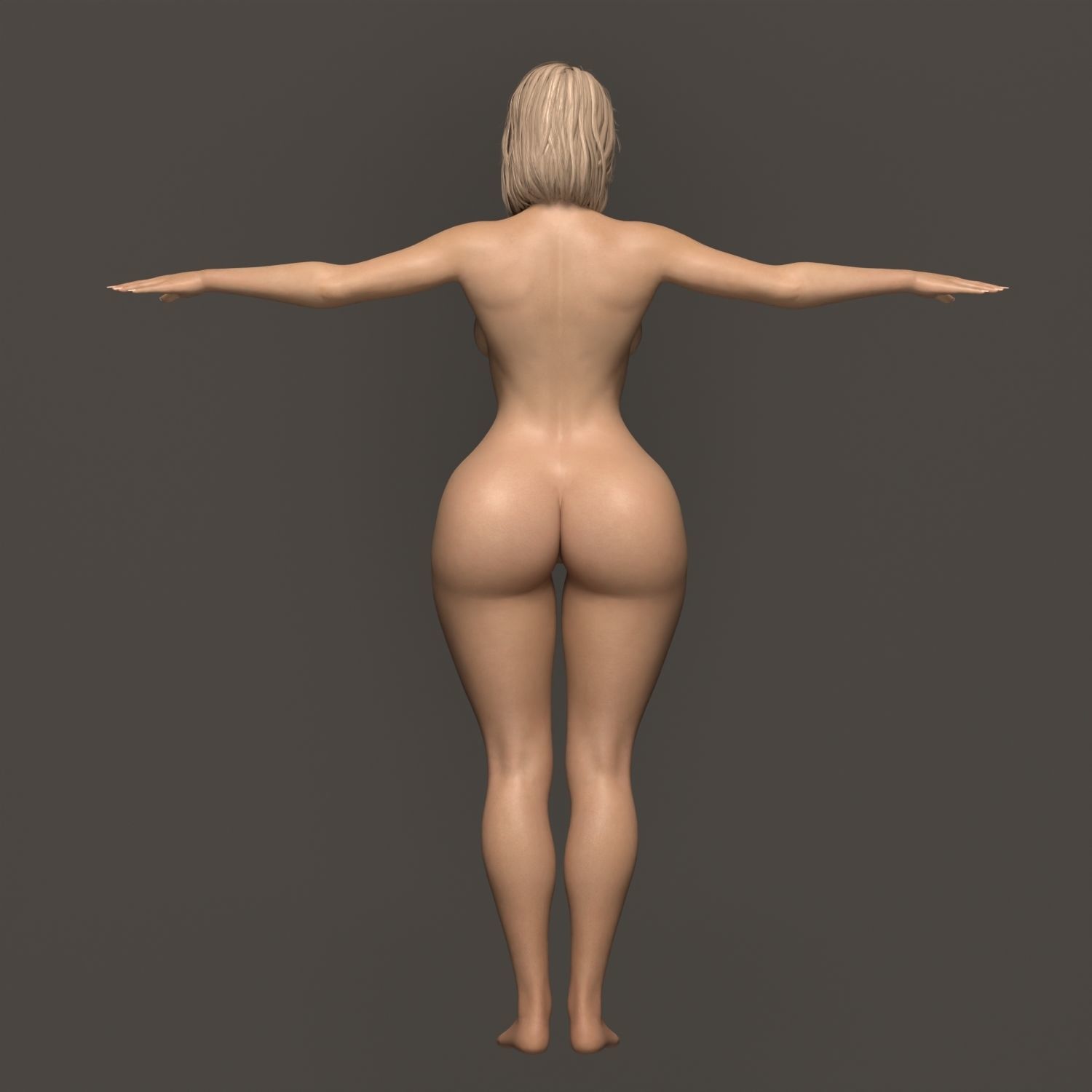 Beautiful Woman Rigged - Sia Low-poly 3D model_3