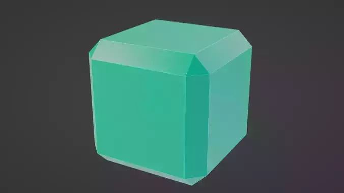 scalable low poly cube  Low-poly 3D model