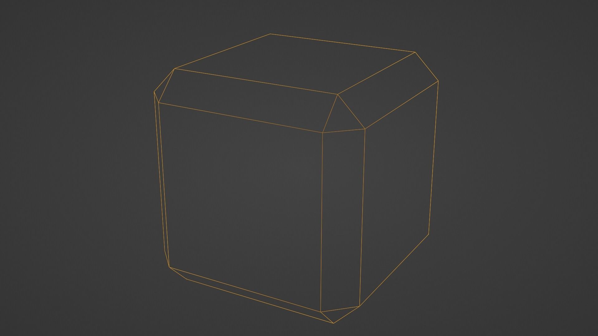 scalable low poly cube  Low-poly 3D model_1