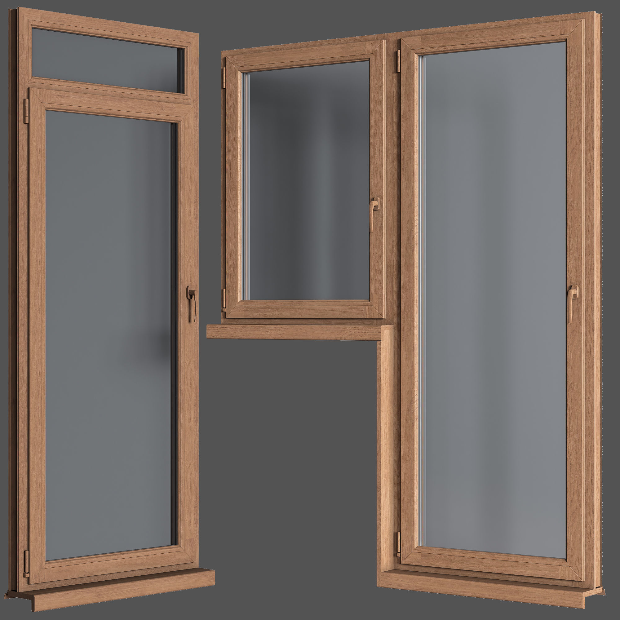 set plastic windows 3D model_3