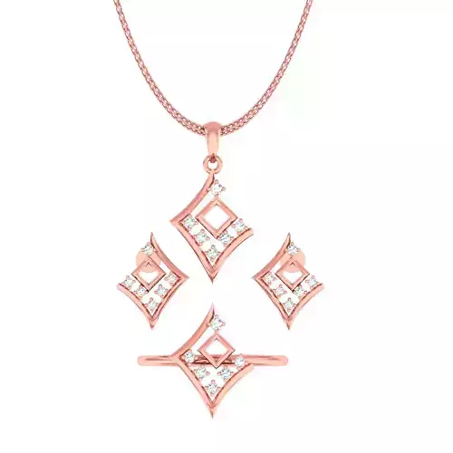 Ring earrings pendant Certain shape set