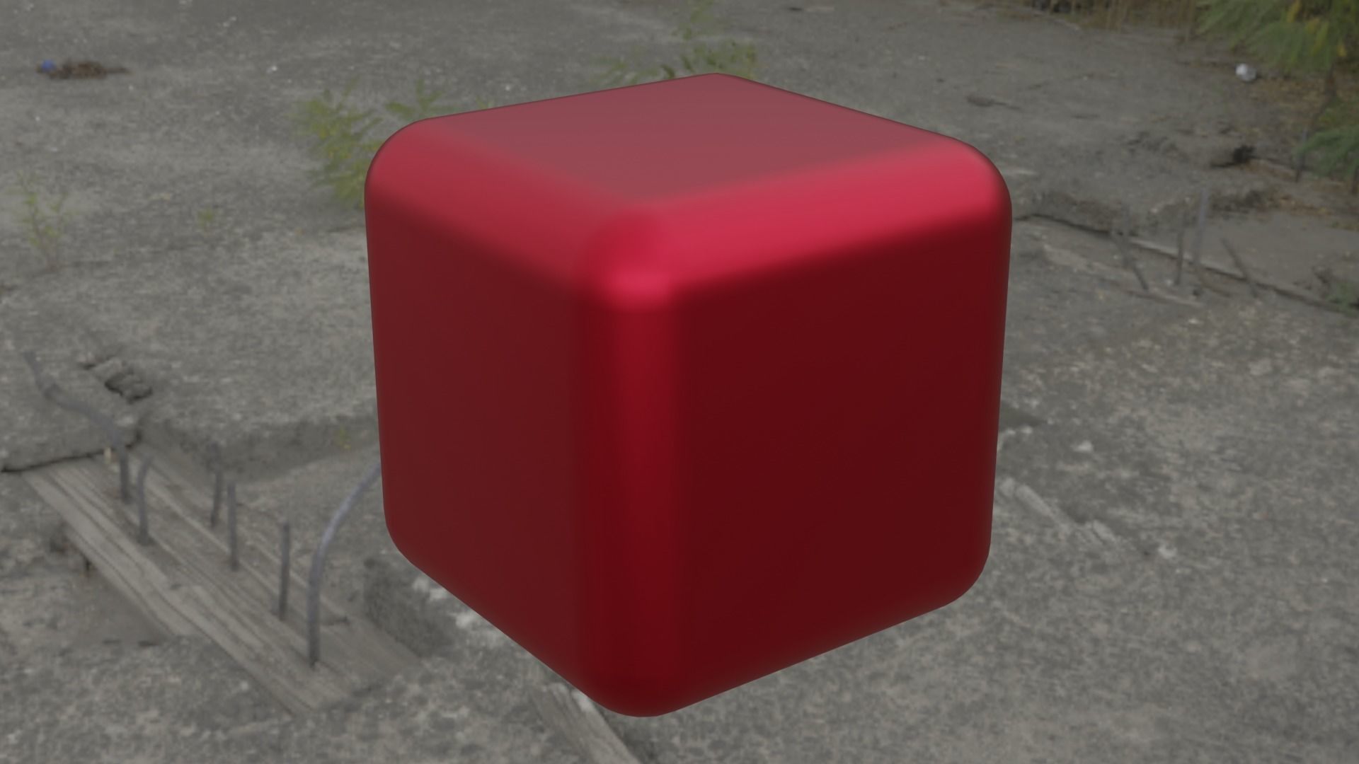 Filleted cube 3D print model_1