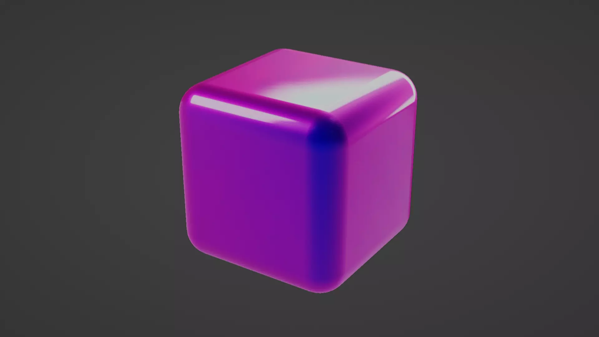 Filleted cube 3D print model_0