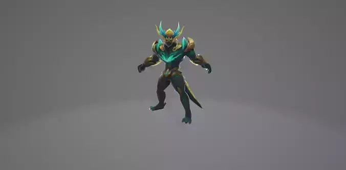 Mobile Legends Emerald Dragon Yu Zhong Dragonoid Model Low-poly 3D model