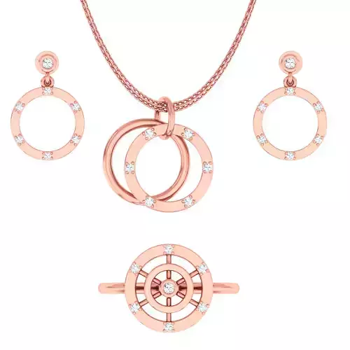 Ring earrings pendant wheel set