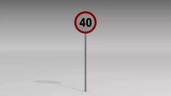 40 Speed limit sign