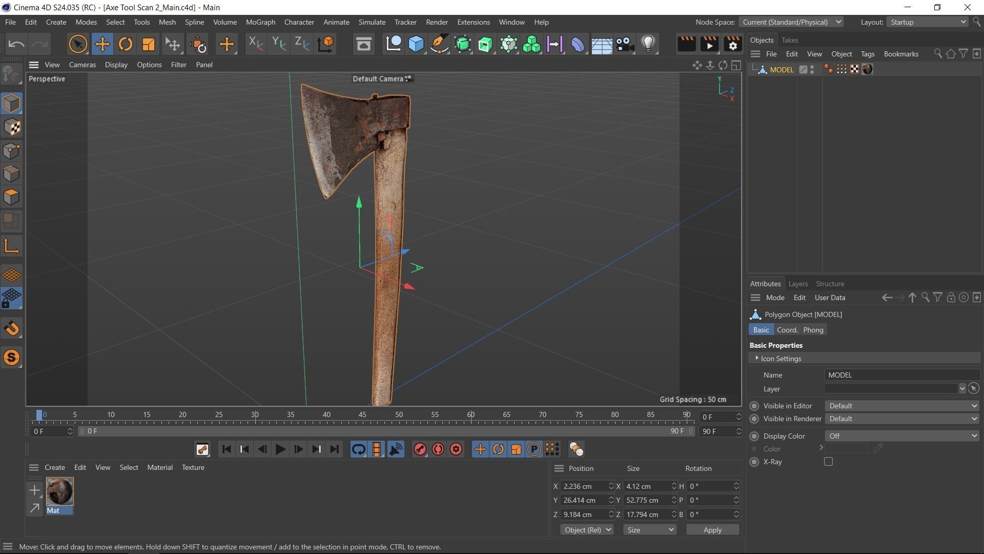 Short Axe Scan Low-poly 3D model_30