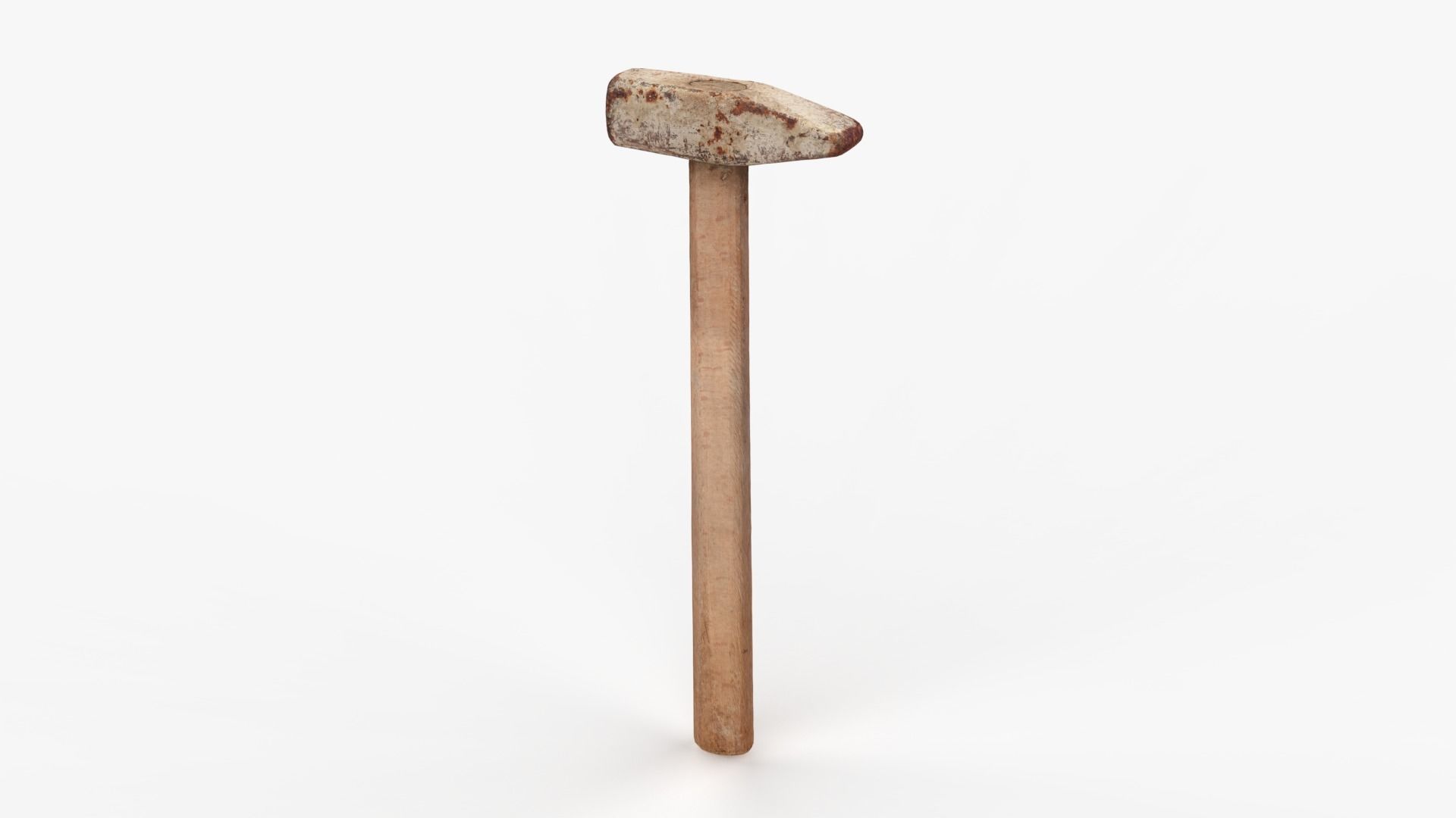 Iron Hammer Tool Scan Low-poly 3D model_3