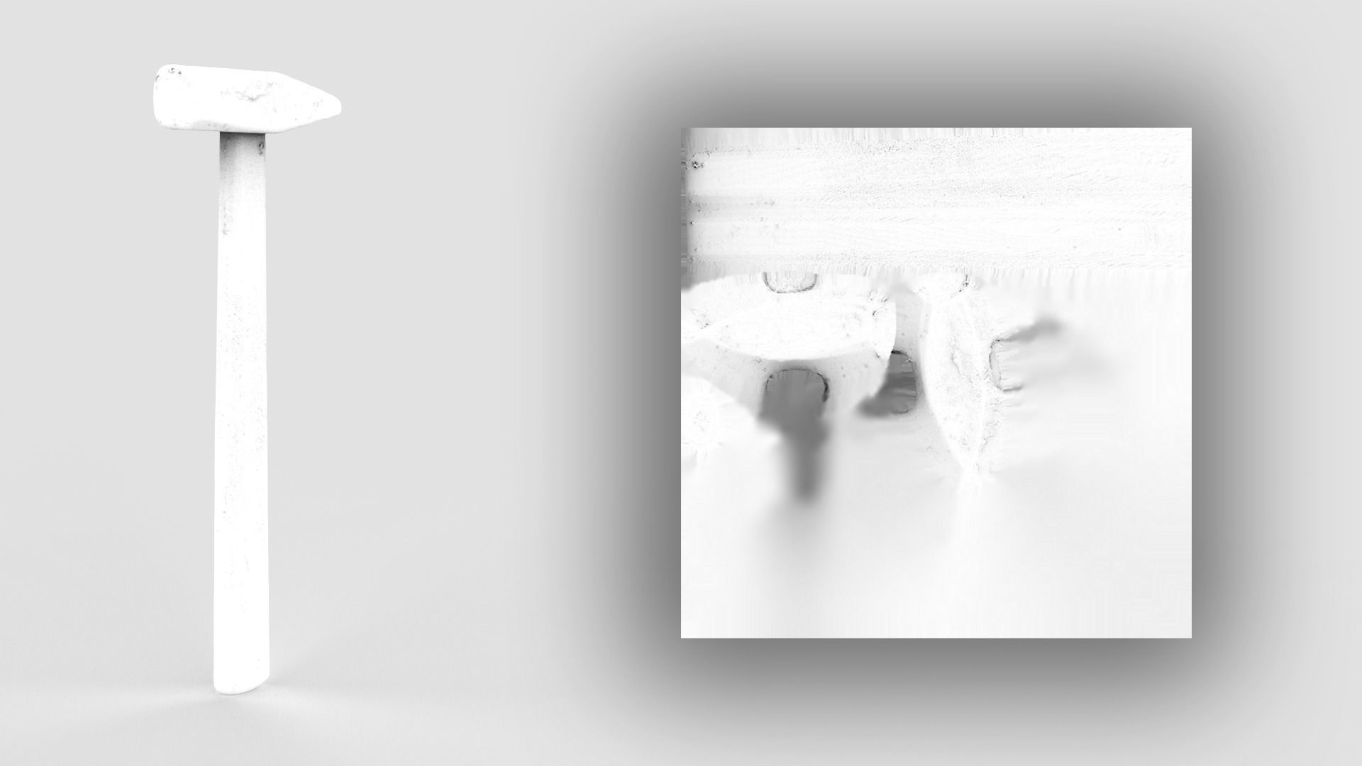 Iron Hammer Tool Scan Low-poly 3D model_7