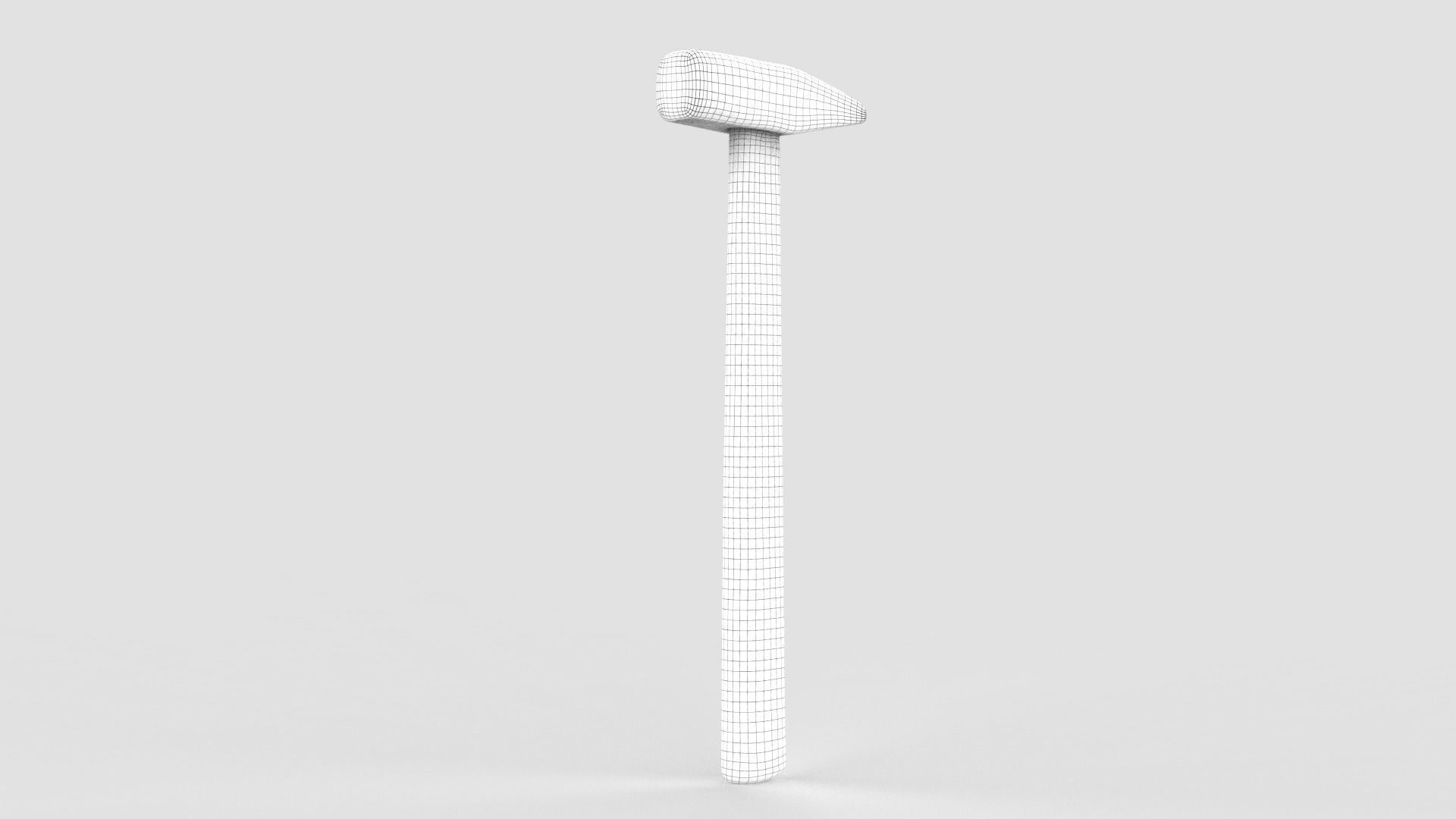 Iron Hammer Tool Scan Low-poly 3D model_11