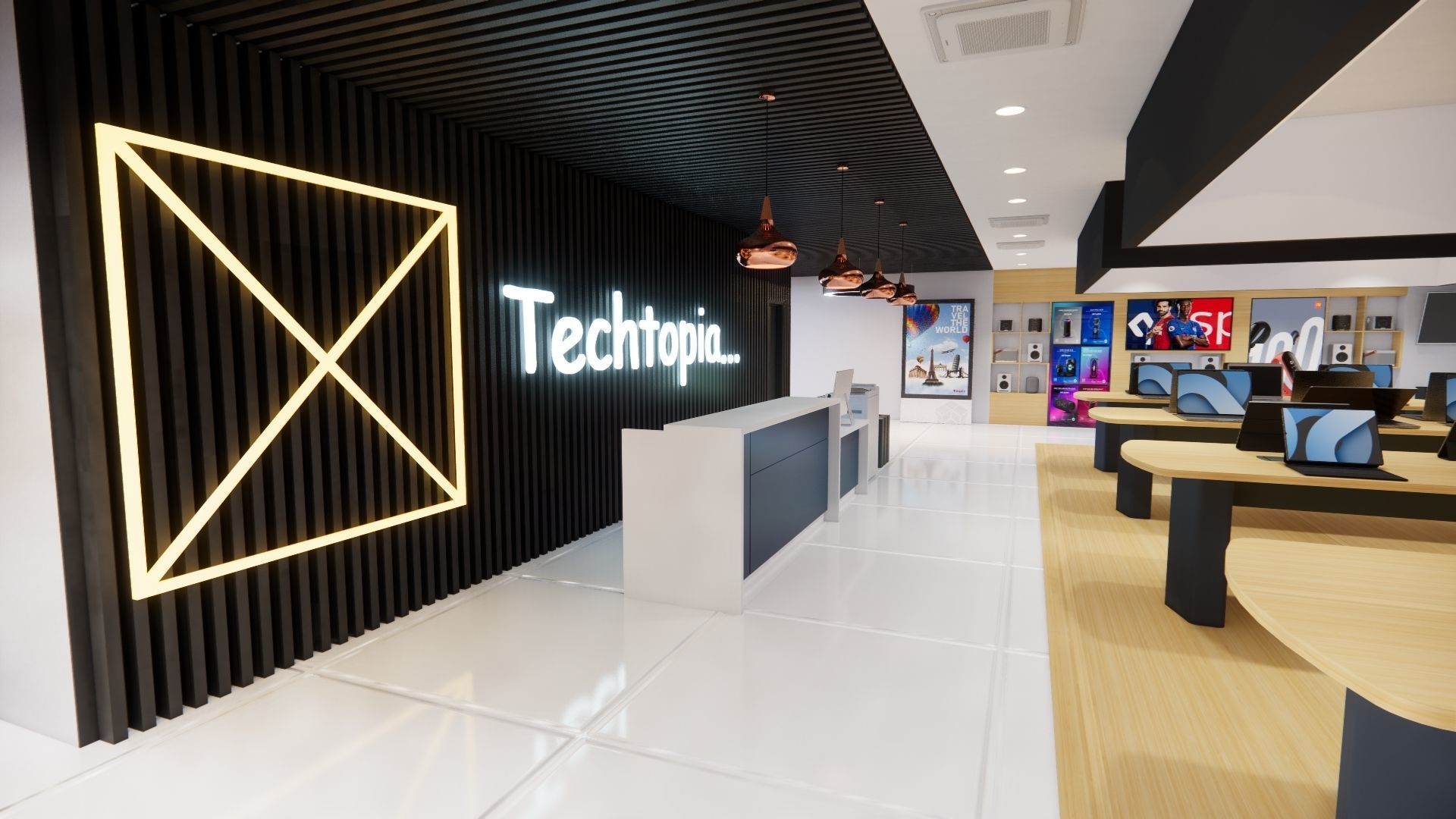 ELECTRONIC STORE DESIGN 3D model_6