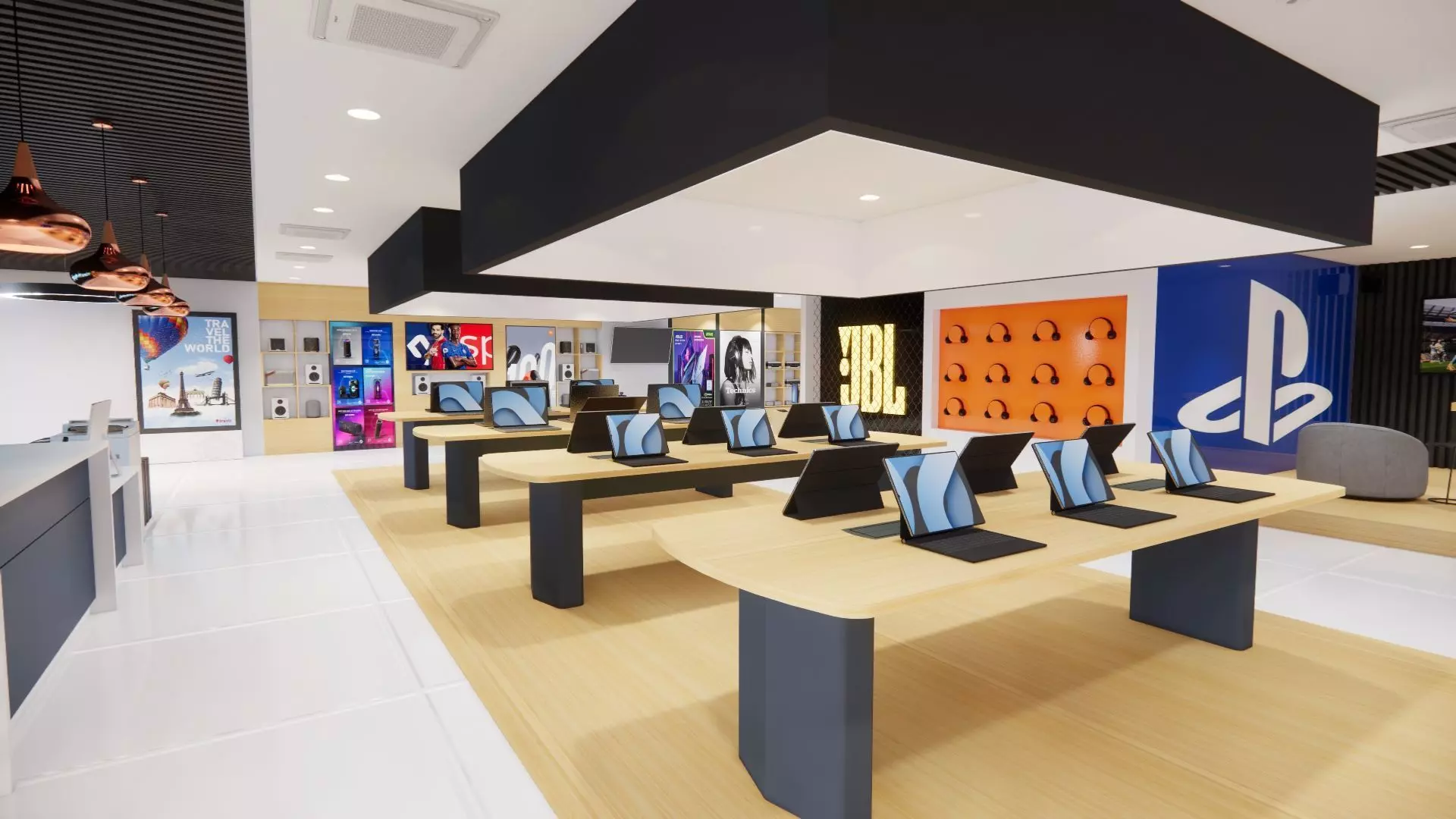 ELECTRONIC STORE DESIGN 3D model_0