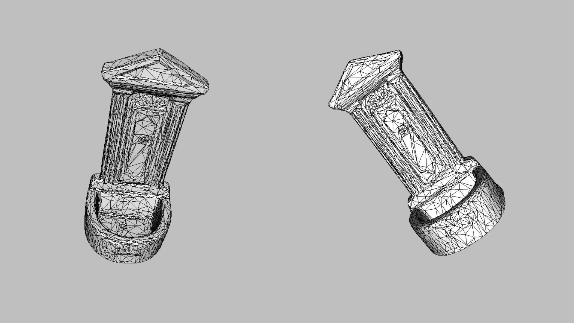 Public Park Drinking Water Scan Low-poly 3D model_7