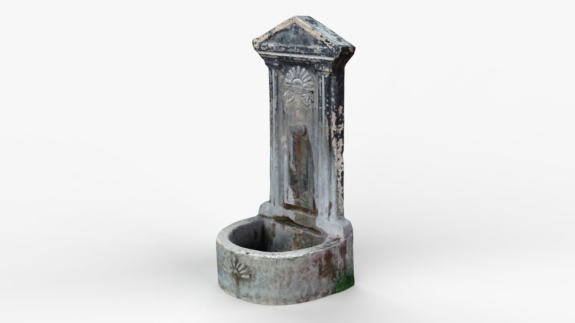 Public Park Drinking Water Scan Low-poly 3D model_2