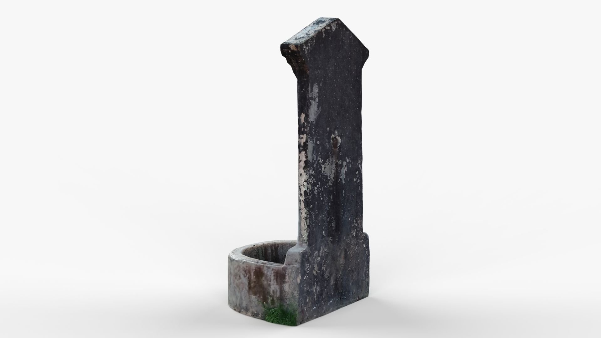 Public Park Drinking Water Scan Low-poly 3D model_3