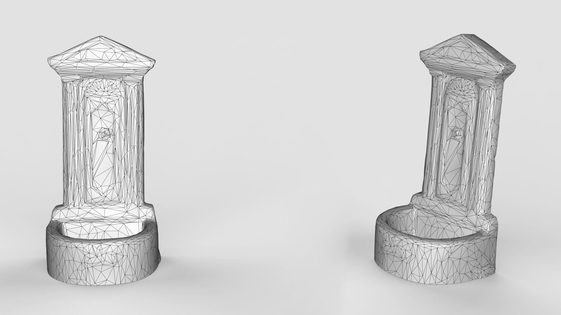 Public Park Drinking Water Scan Low-poly 3D model_11