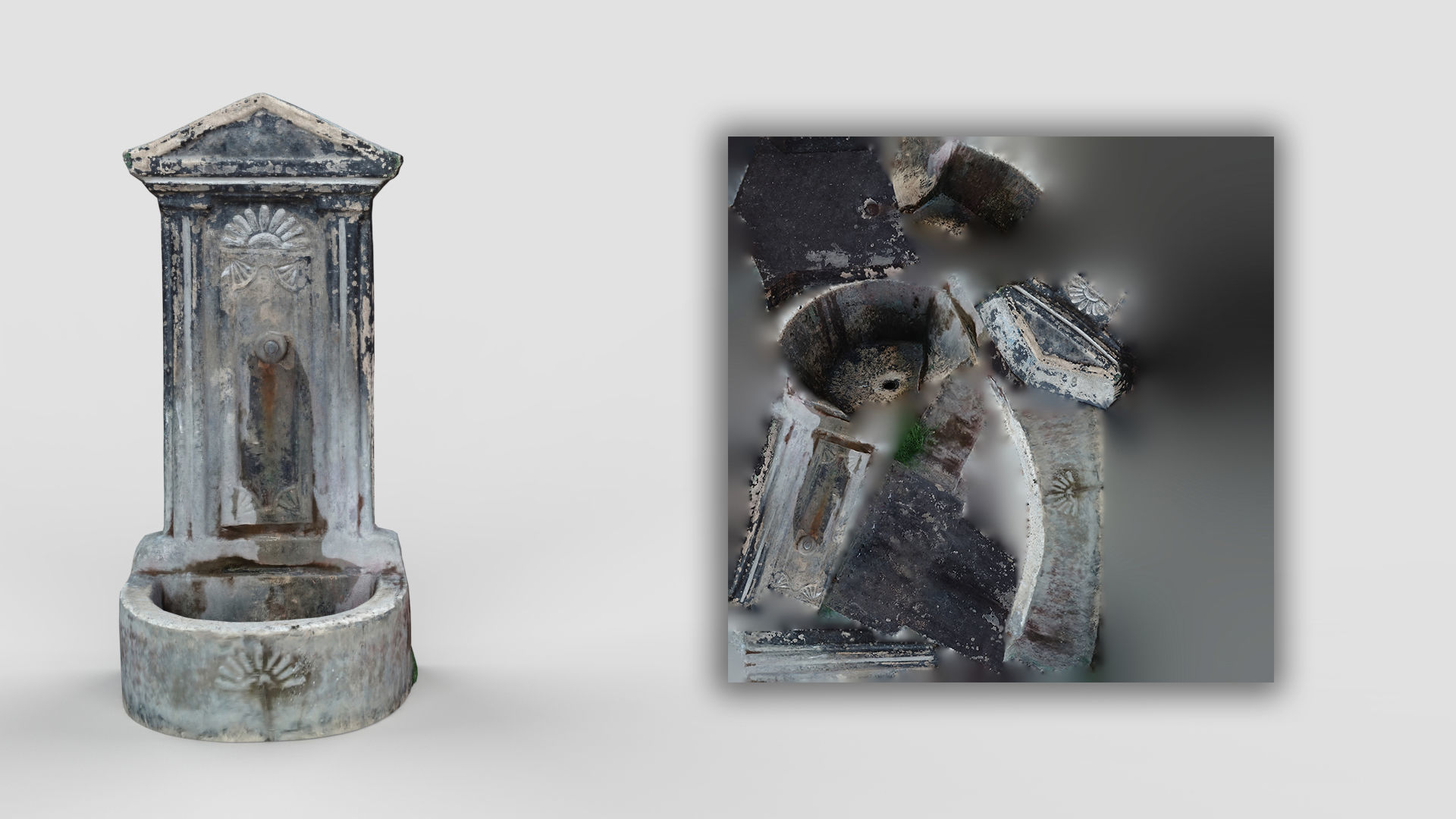 Public Park Drinking Water Scan Low-poly 3D model_8