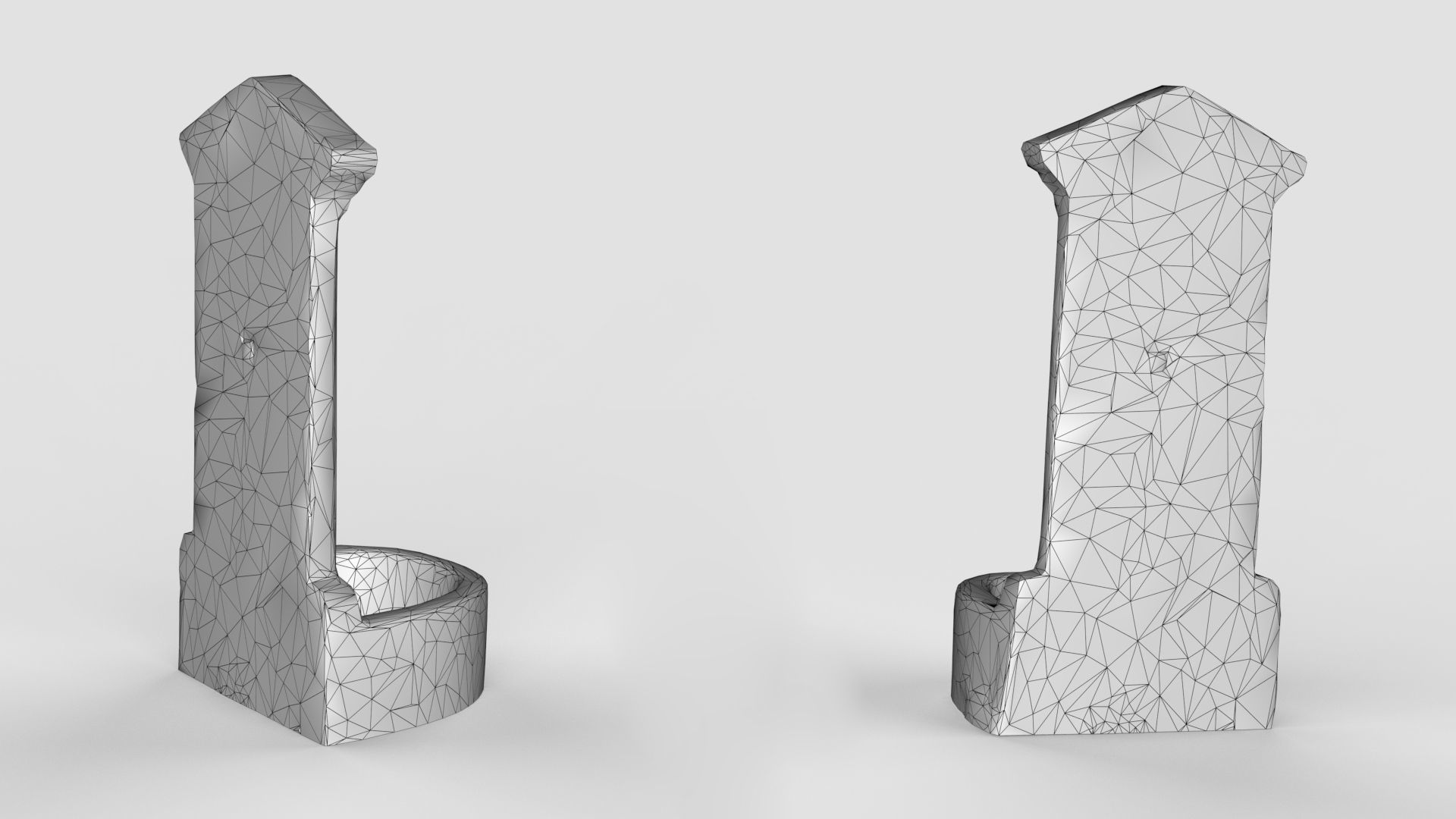 Public Park Drinking Water Scan Low-poly 3D model_12