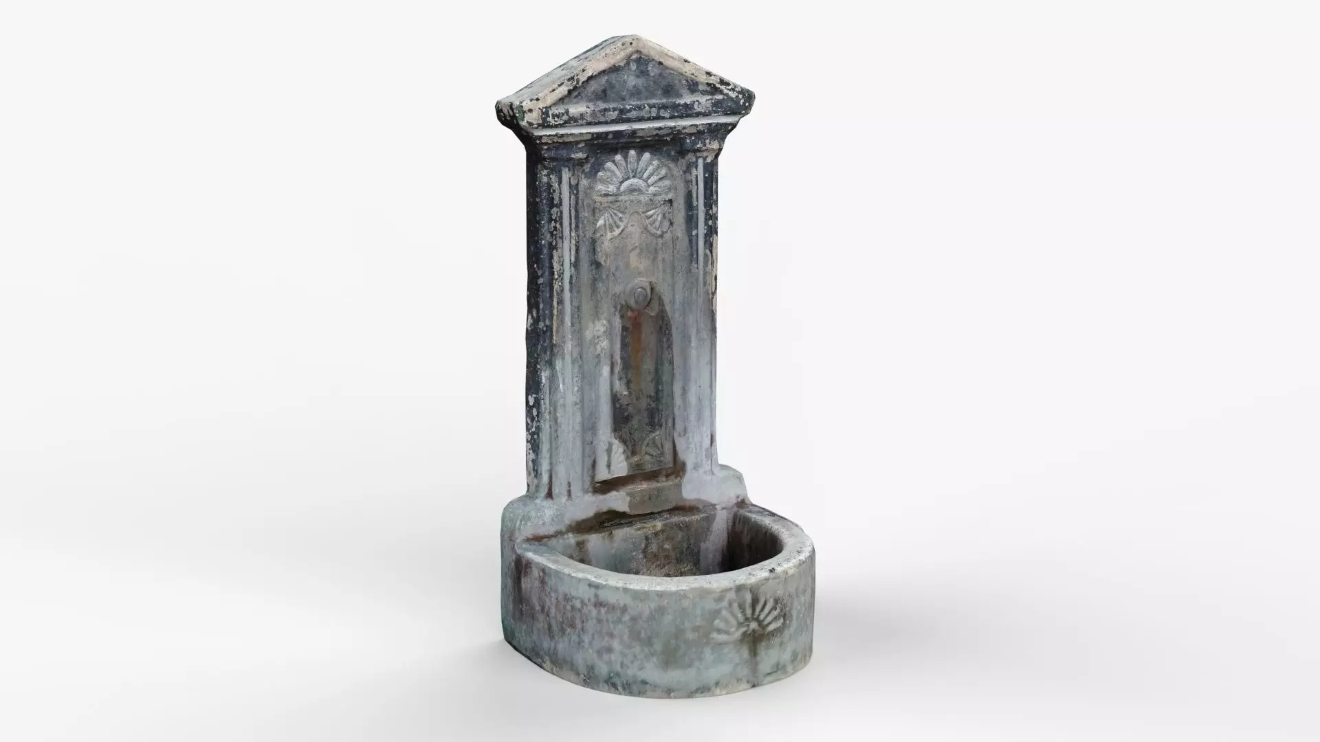 Public Park Drinking Water Scan Low-poly 3D model_0