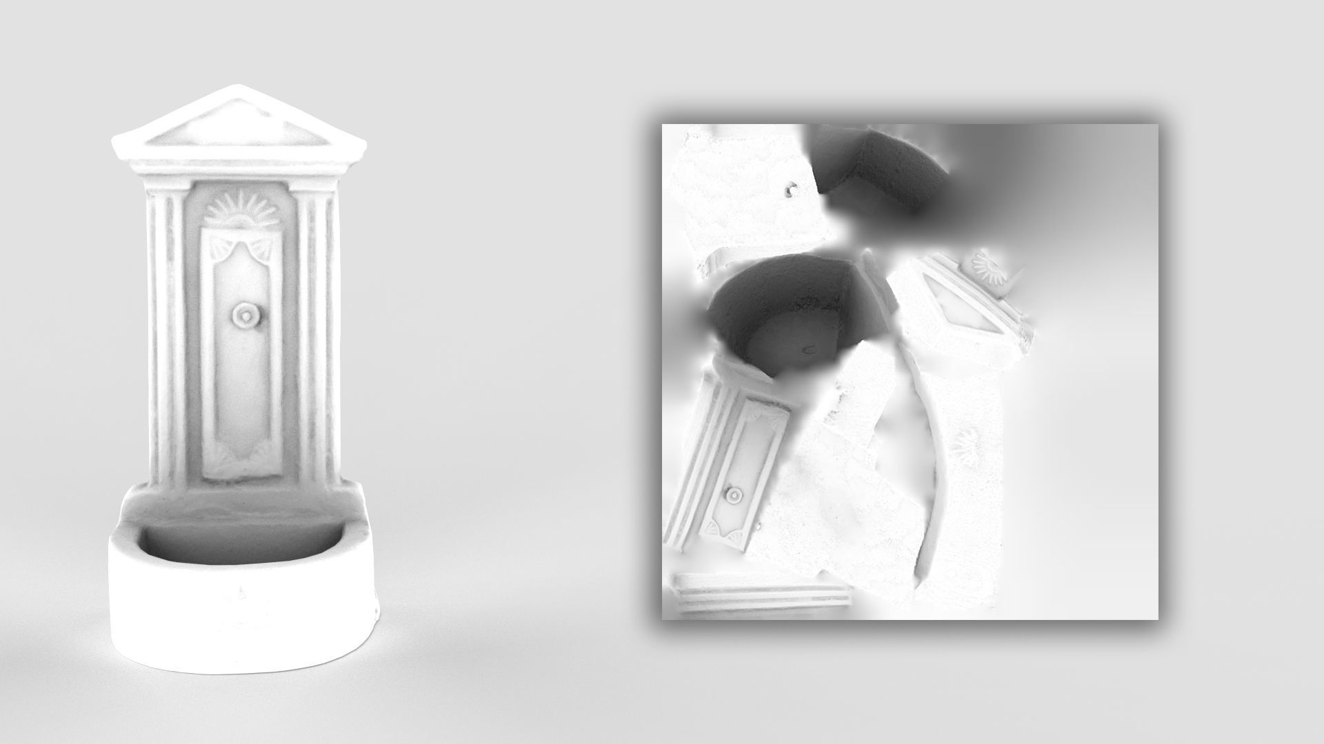 Public Park Drinking Water Scan Low-poly 3D model_10