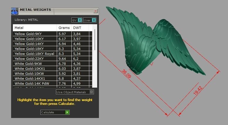 RING WINGS FEATHERS 3D print model_5