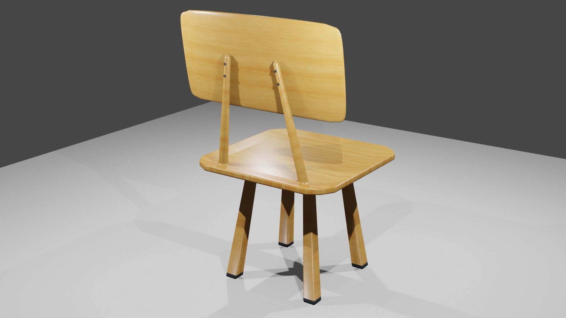 Wooden Modern Chair  Free 3D model_3