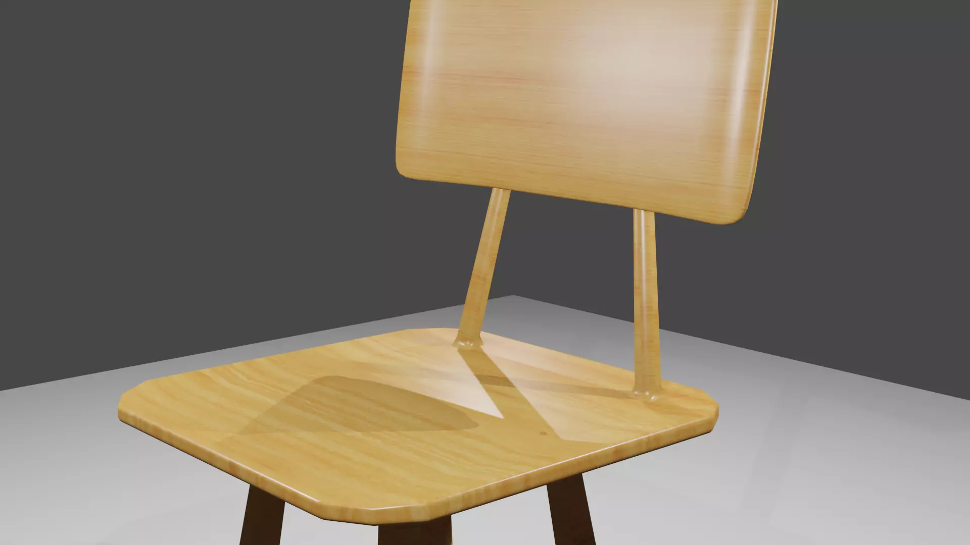 Wooden Modern Chair  Free 3D model_0