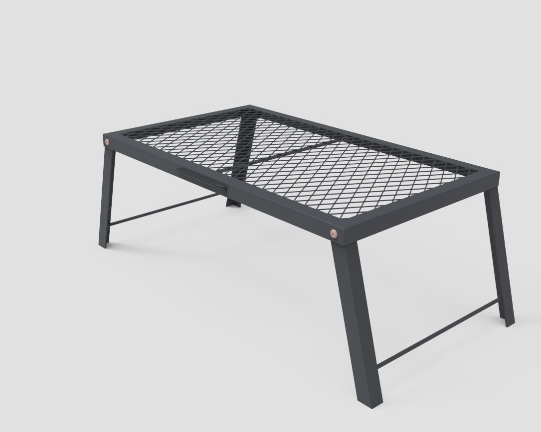 Folding Camping Table Low-poly 3D model_8