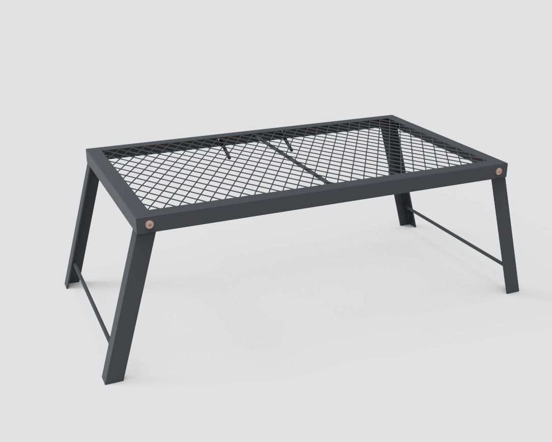 Folding Camping Table Low-poly 3D model_12