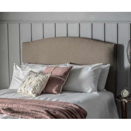 MODERN SIMPLE DOULE BED WITH WOODEN HEADBOARD Low-poly 3D model_5